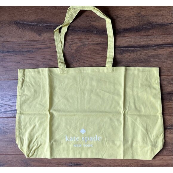 New Kate Spade Yellow Tote 25" x 15" XLarge Shopping Tote - Picture 1 of 3